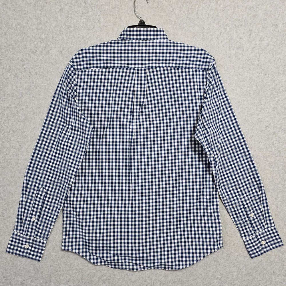 Mens Old Navy Button Up Shirt Bundle Size Small Blue Red Long Sleeve Slim Fit - Picture 3 of 16